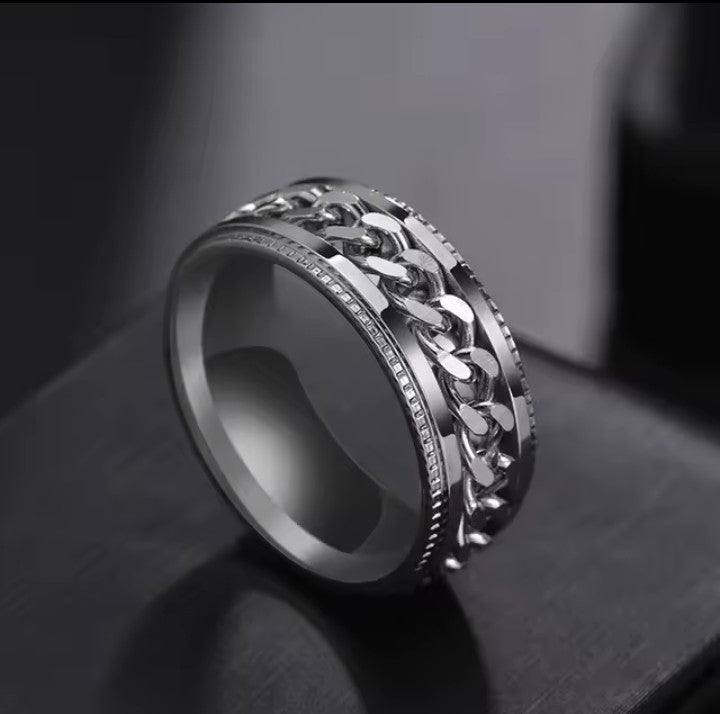 Bague pour homme acier Titanium