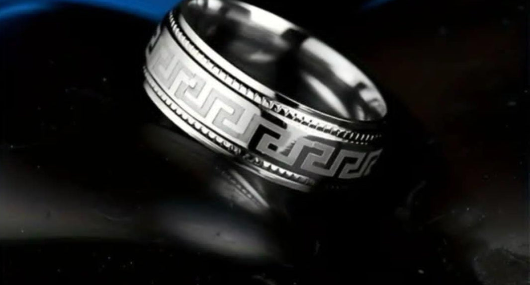 bague jonc pour homme acier inoxydable